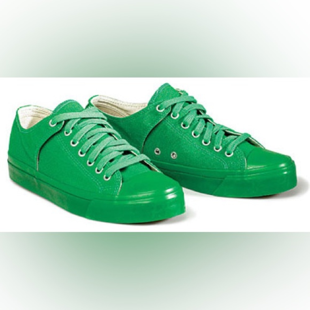 BOB COUSY PF FLYERS LOW TOP ALL GREEN SNEAKER SHOES CANVAS